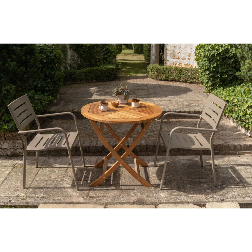 Exotan Inklaptafel Teakhout Bruin 75 x 80 cm