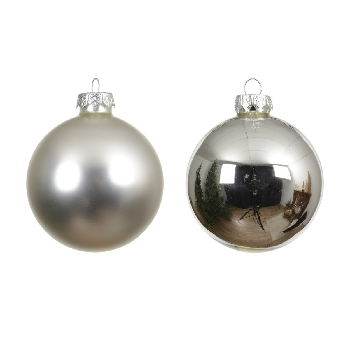 Decoris Kerstballen Glas Zilver Ø 3.5 cm 16 Stuks