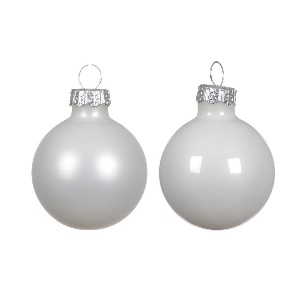 Decoris Kerstballen Glas Wit Ø 3.5 cm 16 Stuks