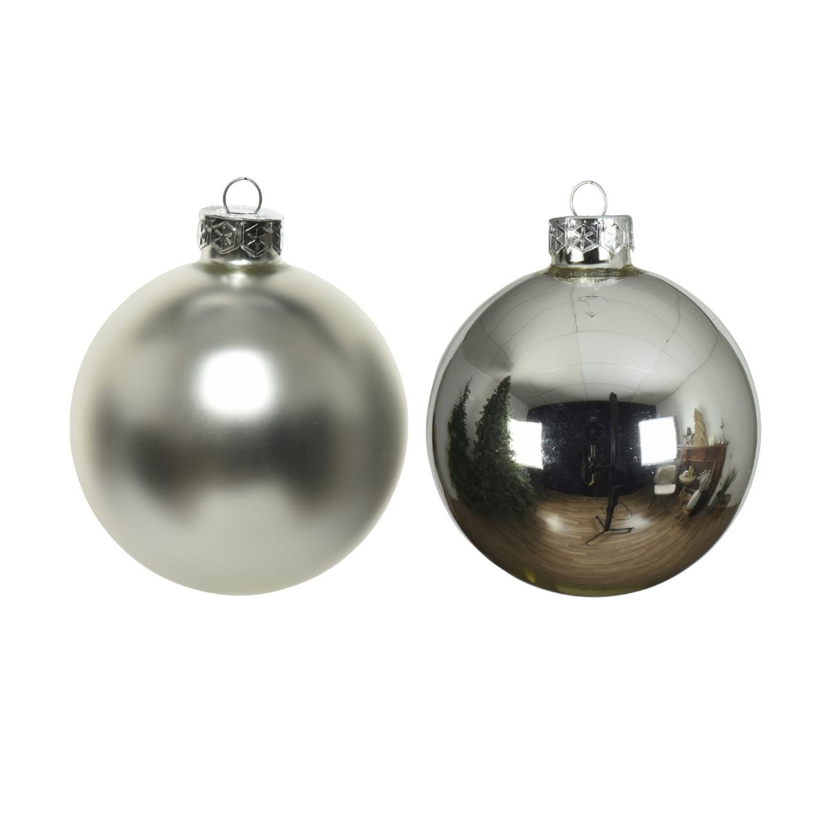 Decoris Kerstballen Glas Zilver Ø 6 cm 10 Stuks