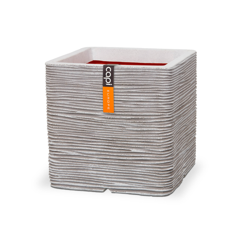 Capi Europe Pot vierkant Rib NL ivoor