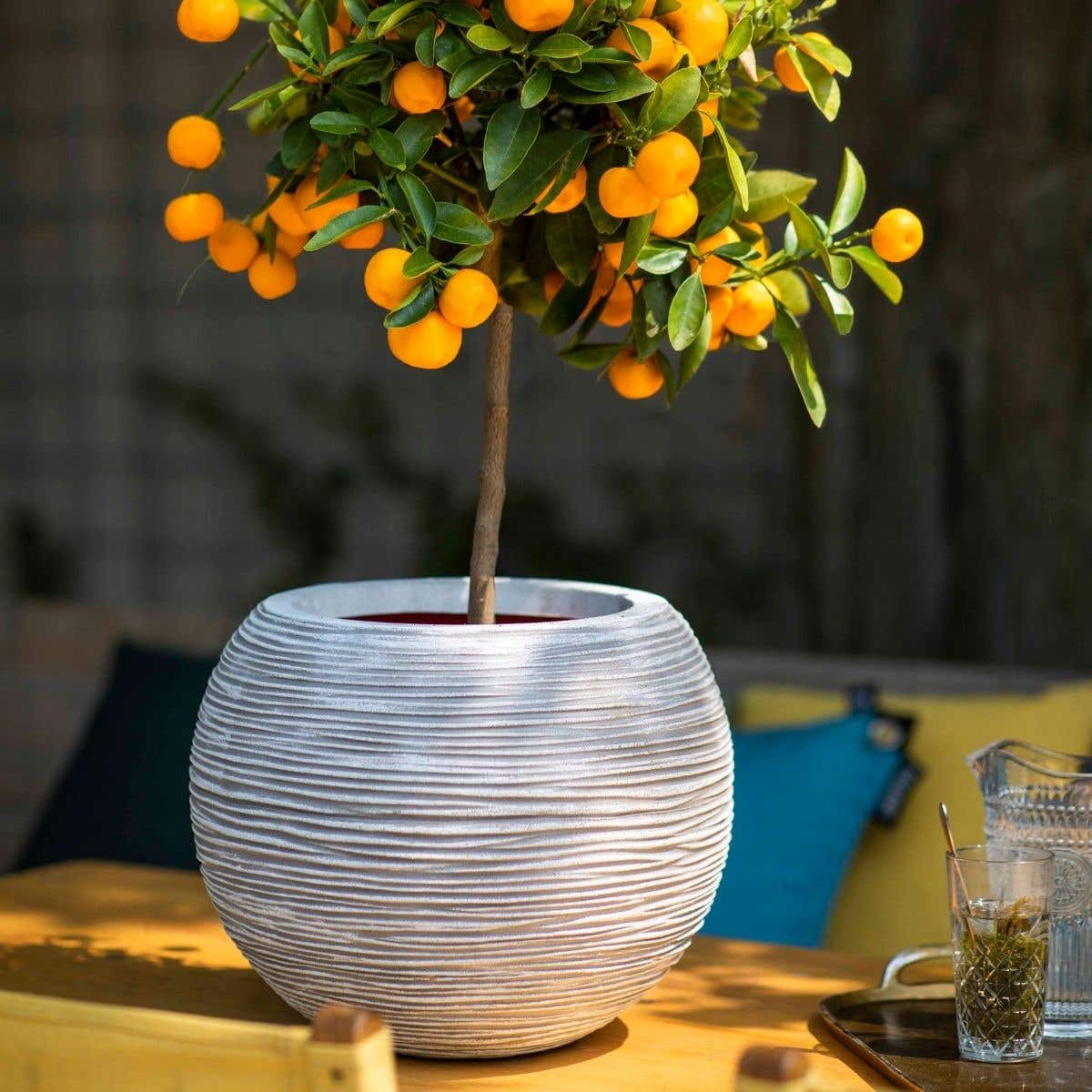 Capi Europe Bloempot Nature Rib Ivoor 40 x 32 cm