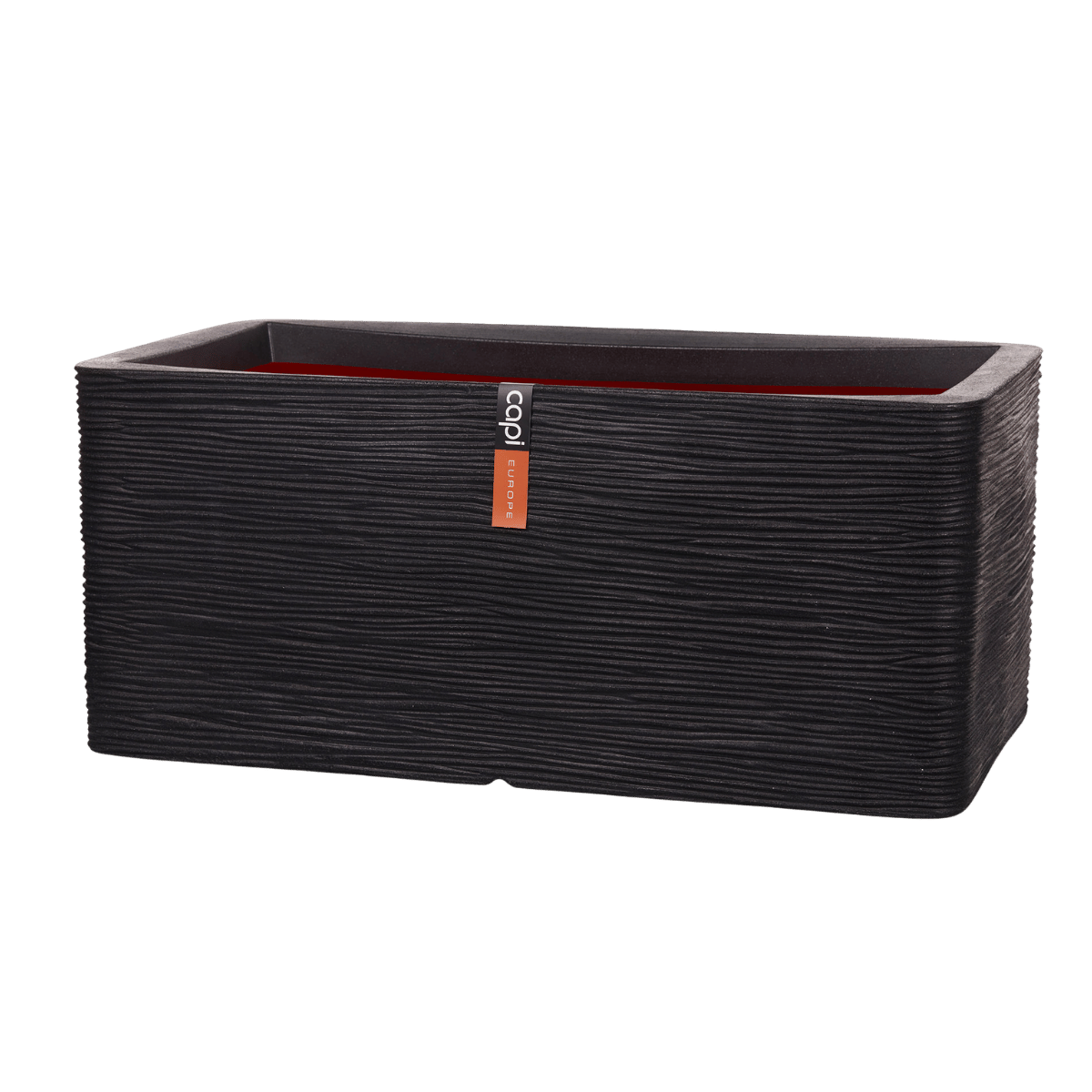 Capi Europe Plantenbak Nature Rib Rechthoek Zwart 73 x 39 x 32 cm