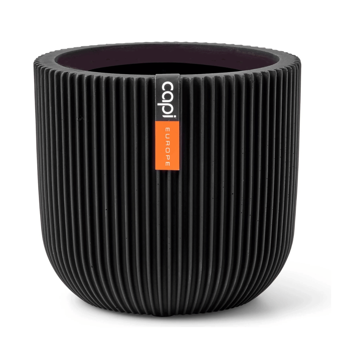 Capi Europe Pot bol Groove zwart 17 x 17 x 15 cm