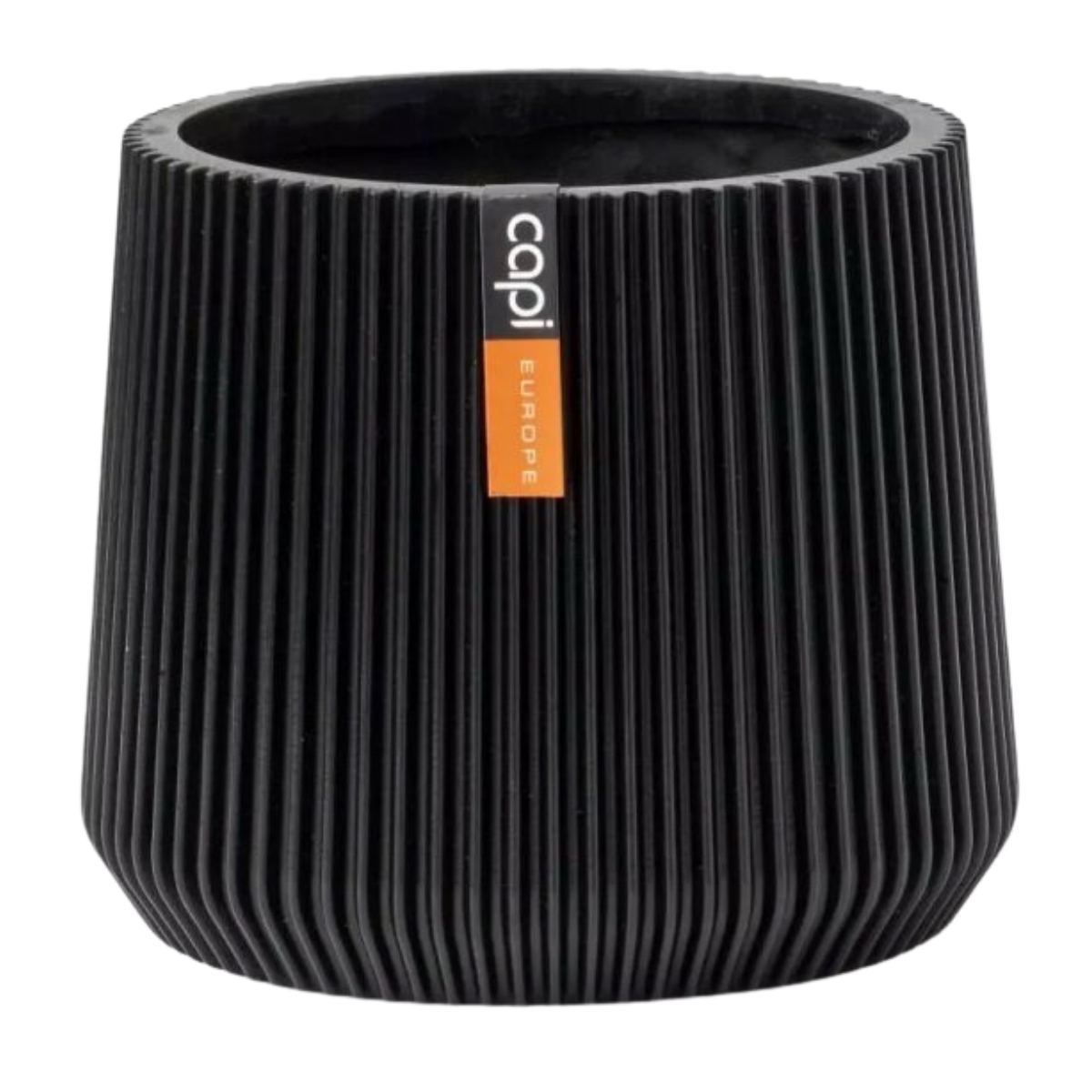 Capi Europe Bloempot Groove Zwart 16 x 14 cm