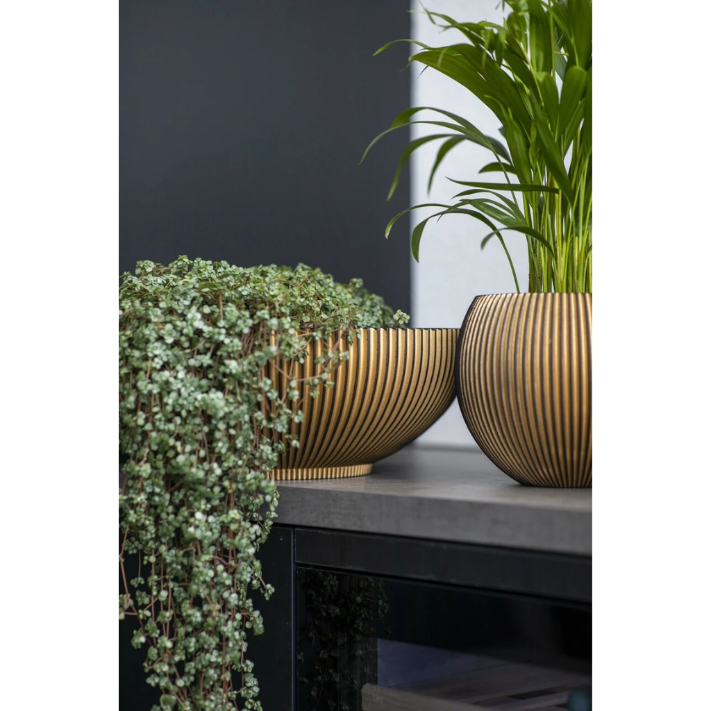 Capi Europe Schaal Groove Zwart Goud 40 x 15 cm
