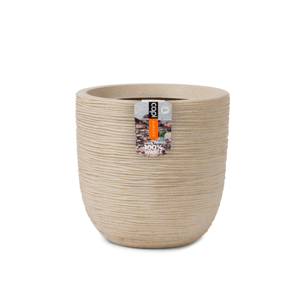 Capi Europe Pot bol Waste Rib NL terrazzo beige