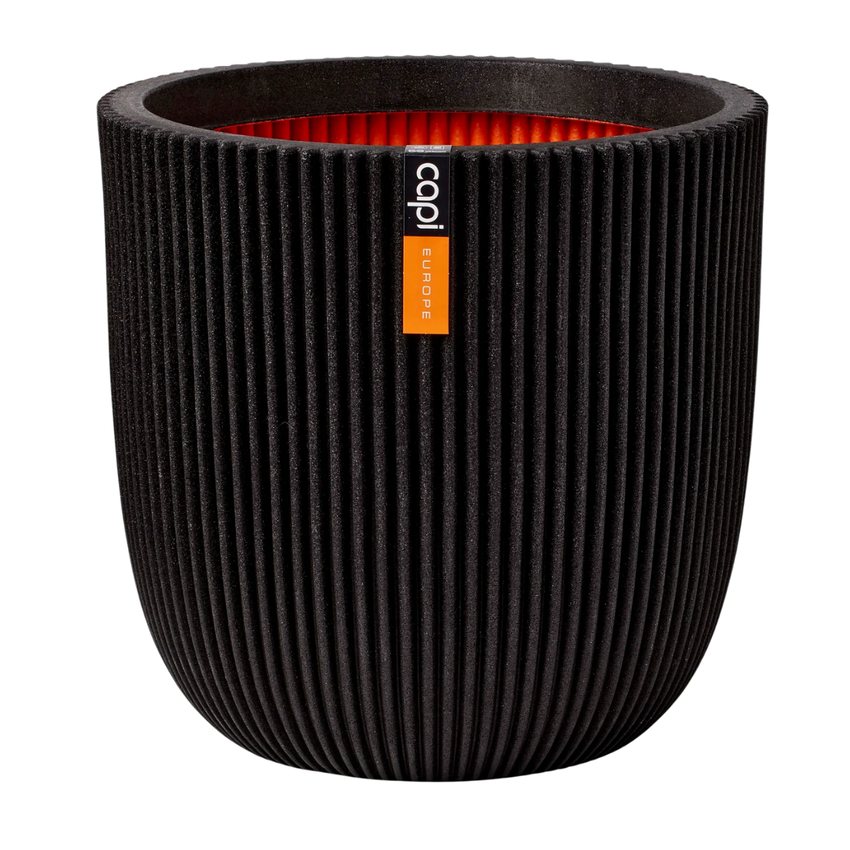 Capi Europe Bloempot Groove Zwart 54 x 52 cm
