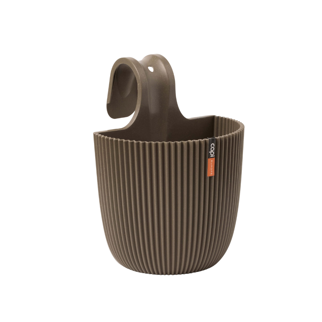 Capi Balkonbak groove warm taupe 21 x 28 cm