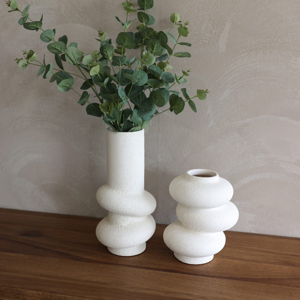 HS Potterie Vaas Deco Ivoor 21 x 21 x 29 cm