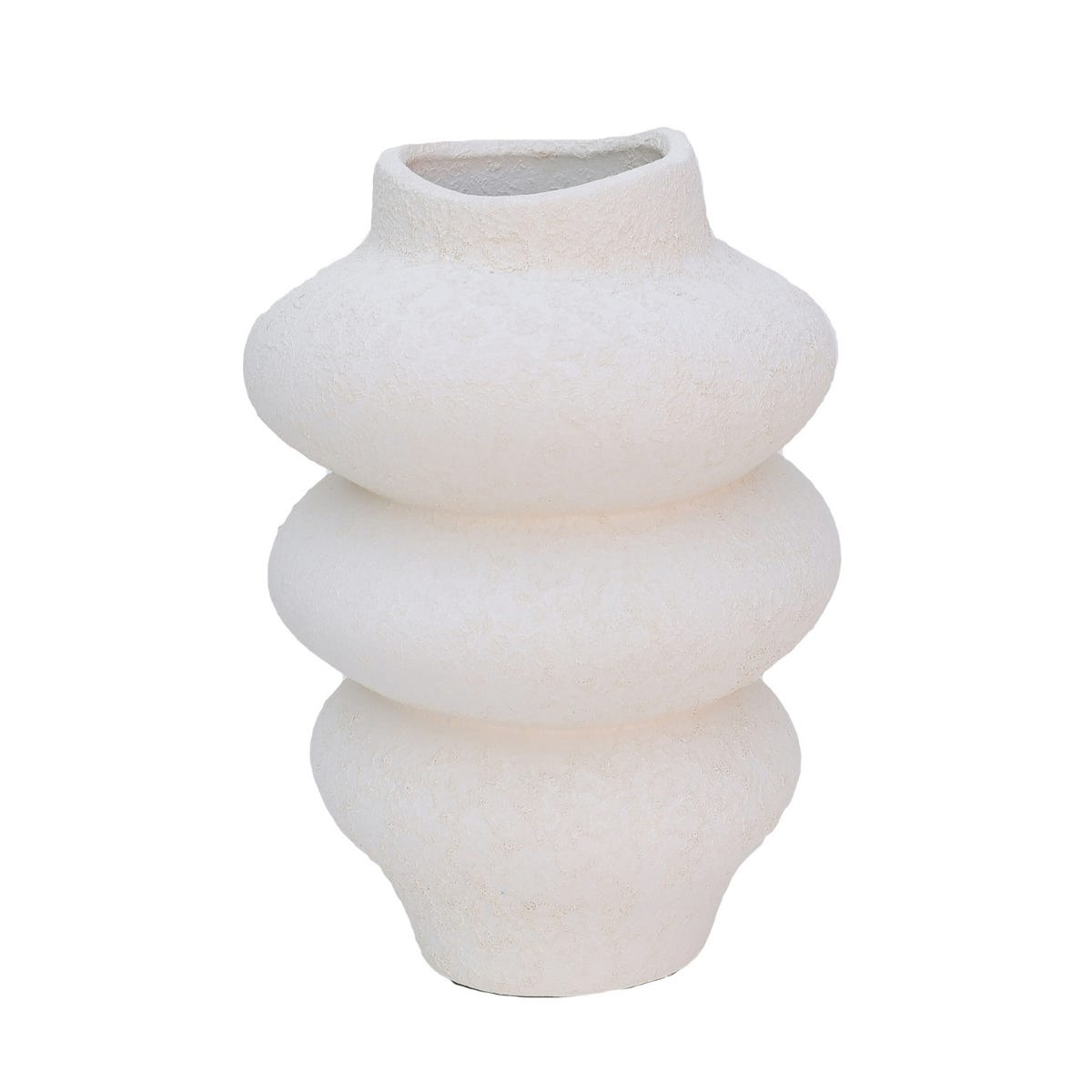 HS Potterie Vaas Deco Ivoor 18 x 18 x 25 cm