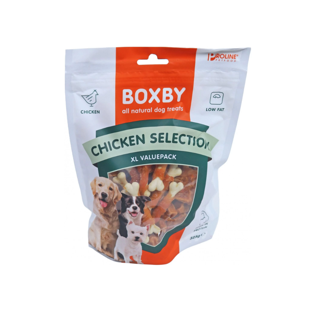 Proline Boxby hondensnoepjes kip selection 325 g