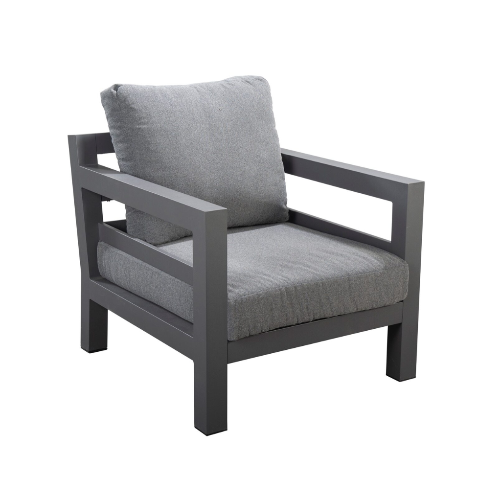 Yoi Loungestoel Midori Grijs 80 x 91 x 92 cm