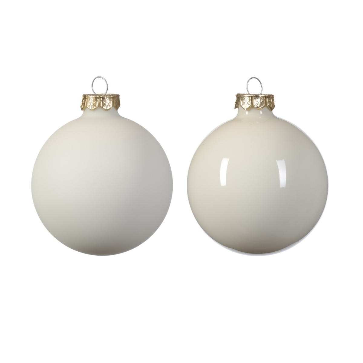 Decoris Kerstballen Glas Wit Ø 6 cm 10 Stuks