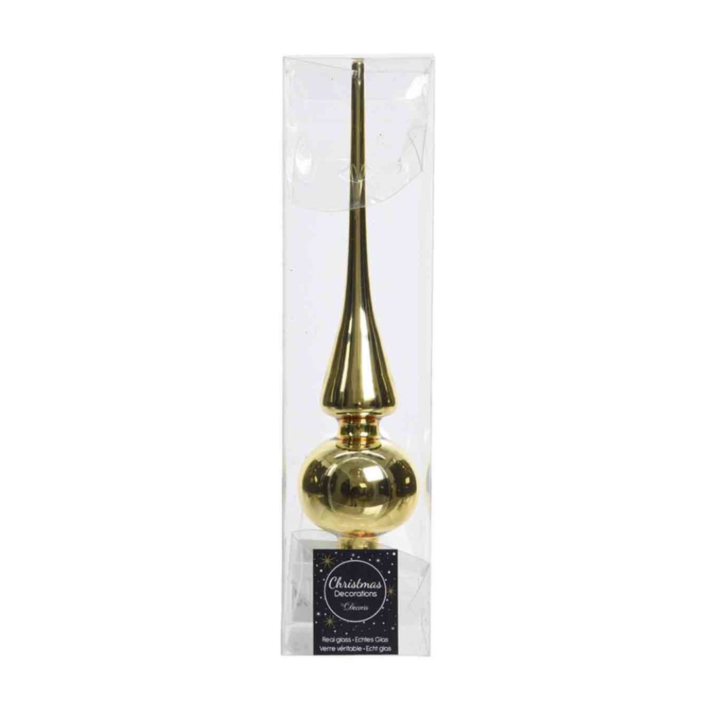 Decoris Piek goud glanzend glas 26 x 6 cm