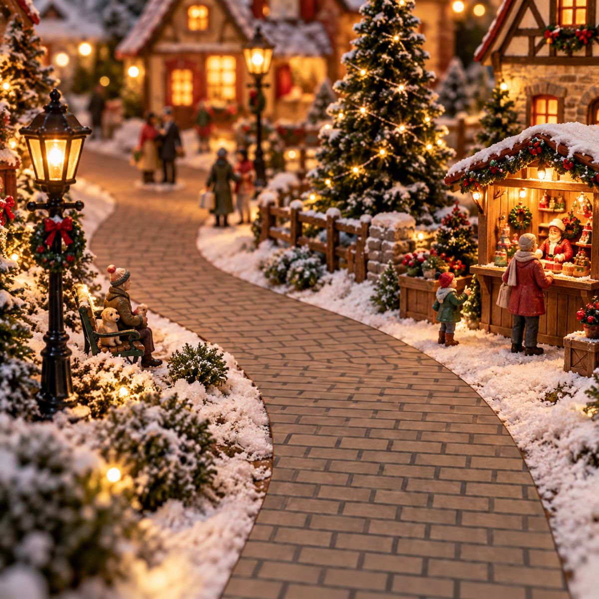 My Village Kerstdorpondergrond Straatjespapier 50 x 2.5 x 2.5 cm