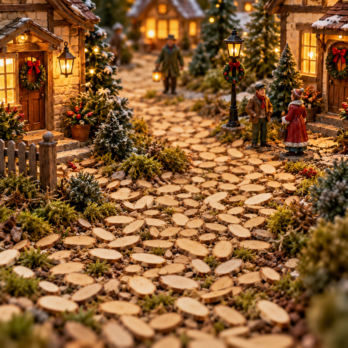 My Village Kerstdorpondergrond Houtschijfjes Fijn 100 gram