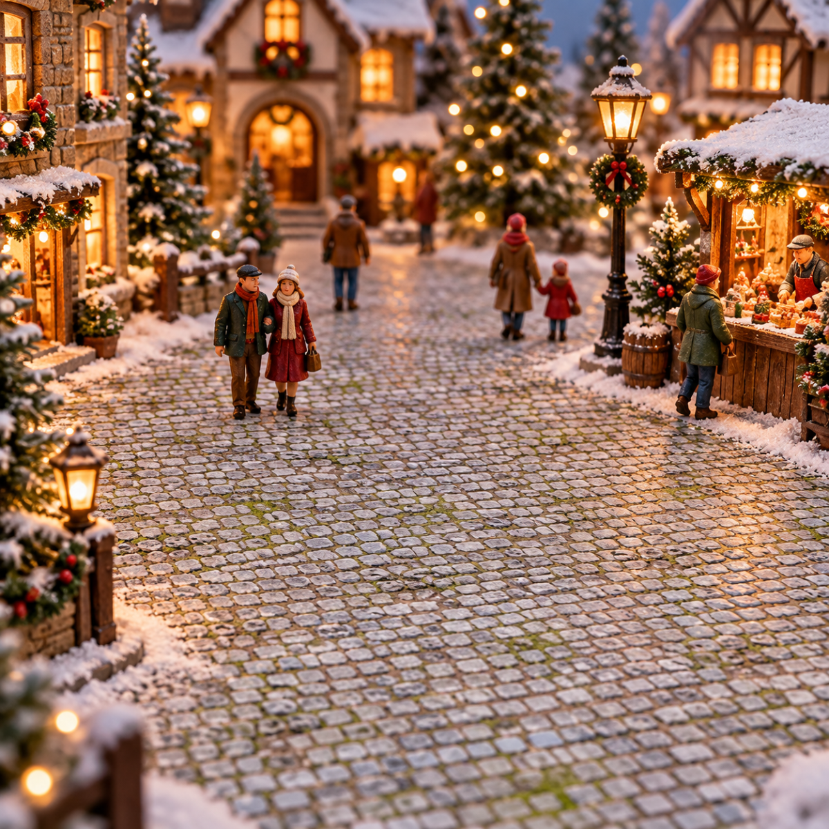 My Village Kerstdorpondergrond Sheet Keien Grijs 29.7 x 21 x 0.045 cm