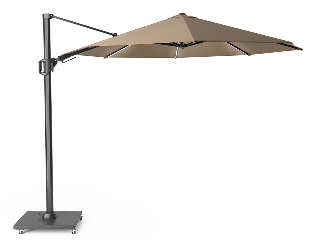 Platinum Zweefparasol Challenger T² Glow Taupe Ø3.5 m