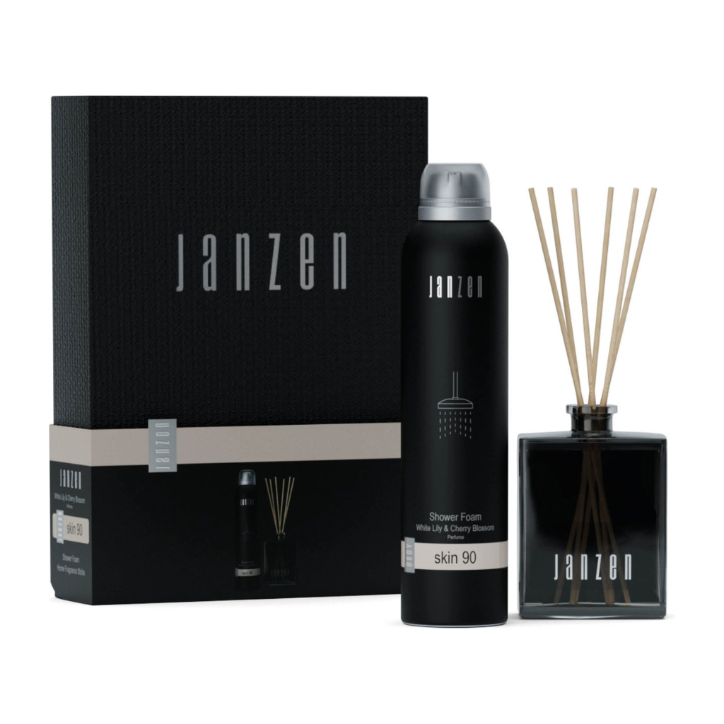 Janzen Giftset S Home & Body Black 22 shower foam en geurstokjes