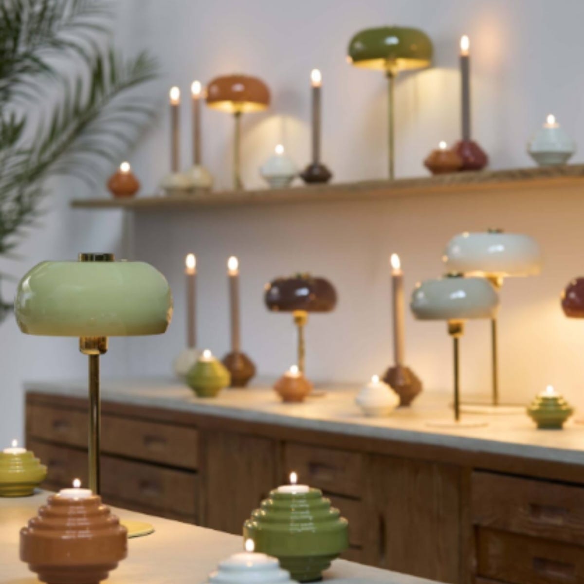Light & Living Tafellamp Surin Groen 26 x 26 x 47 cm