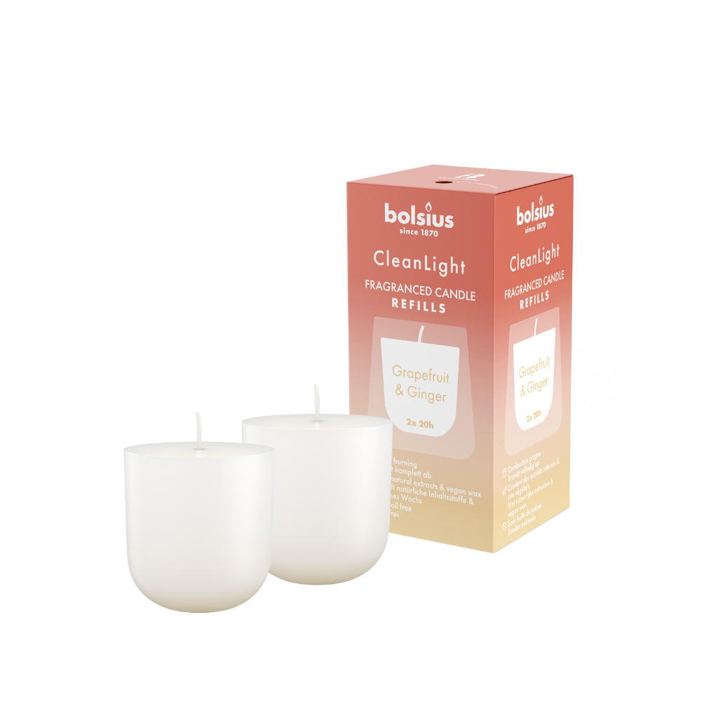 Bolsius Geurkaars Navulling Clean Light Grapefruit / Ginger
