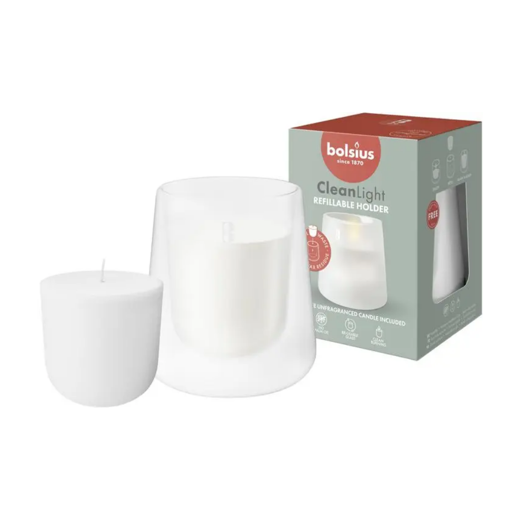 Bolsius Starterkit Geurkaars Clean Light Zero