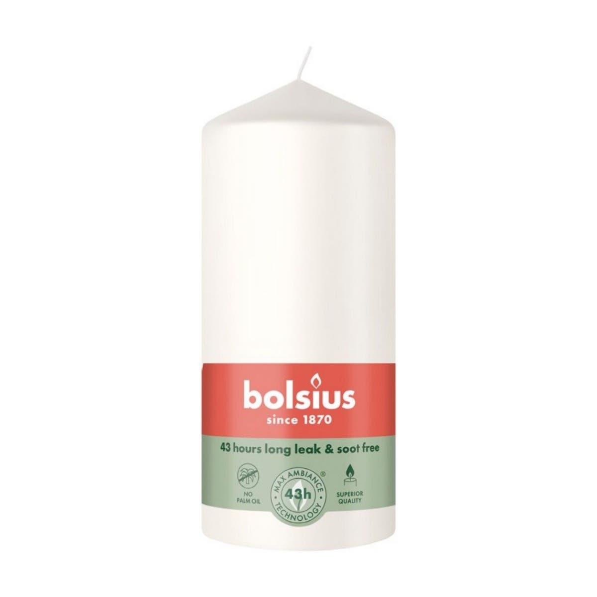 Bolsius Stompkaars Wolkenwit 6.8 x 13 cm