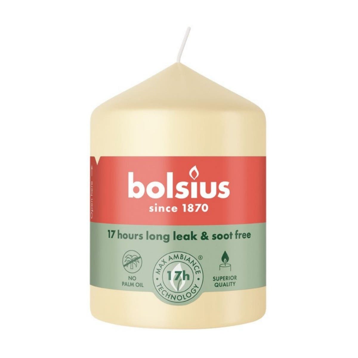 Bolsius Stompkaars Licht Taupe 5.8 x 8 cm