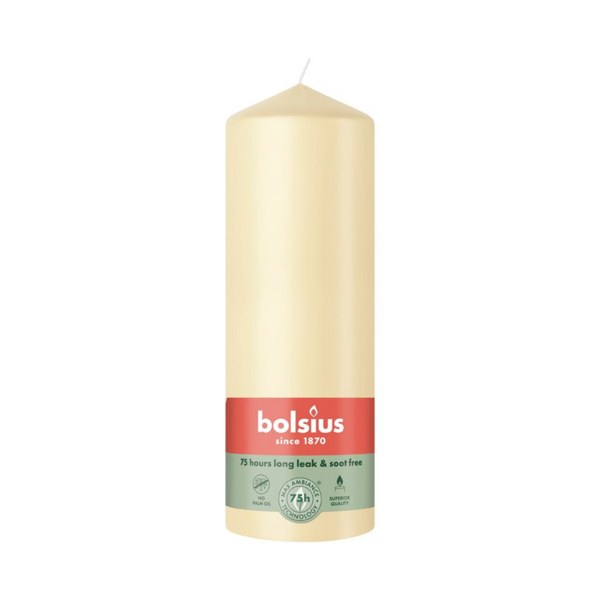 Bolsius Stompkaars Licht Taupe 6.8 x 20 cm