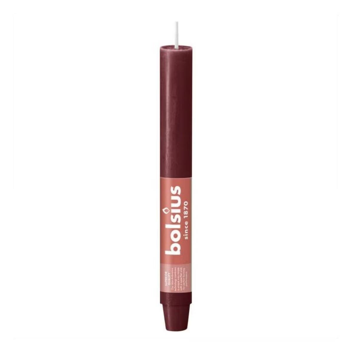 Bolsius Tafelkaars XL Fluweel Rood 3 x 23 cm