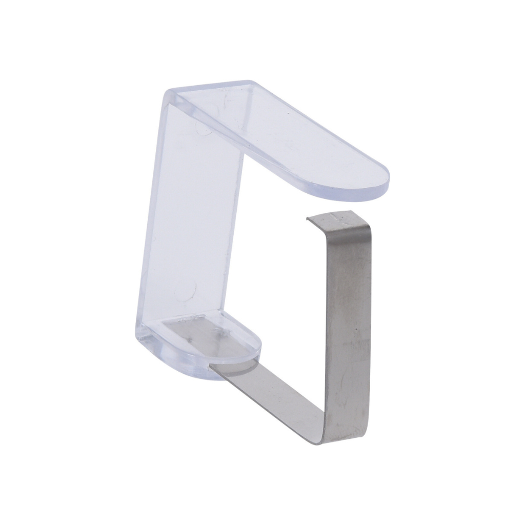 Homestyle Tafekleed klemmen transparant 4 stuks