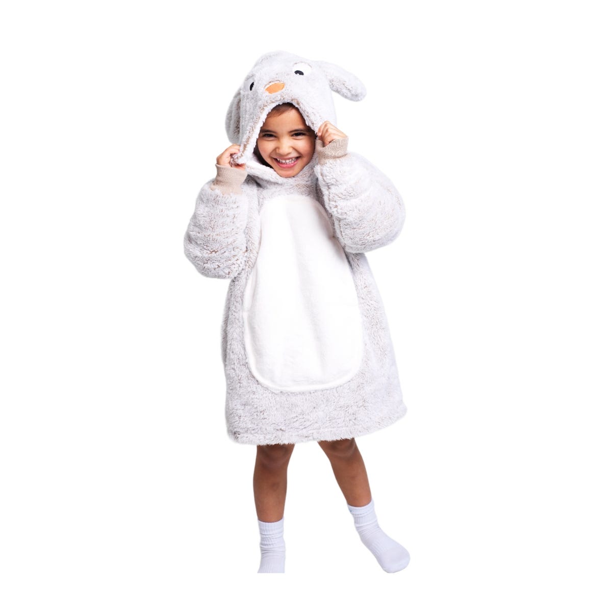Noxxiez Hoodiedeken Bunny Small (3 tot 6 jaar)