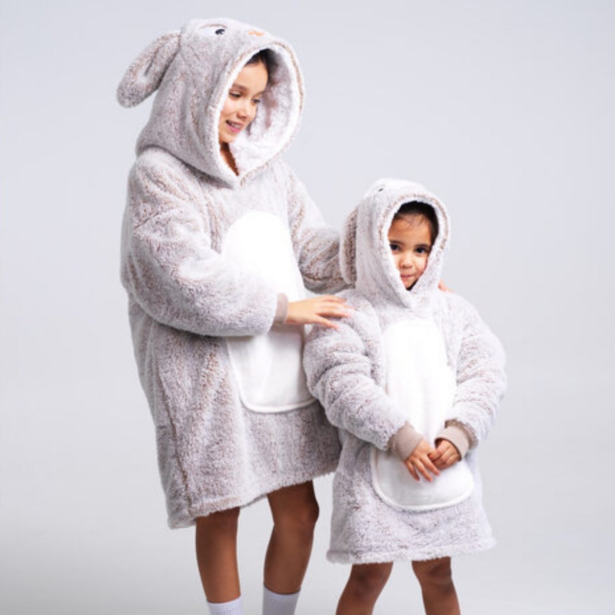 Noxxiez Hoodiedeken Bunny Small (3 tot 6 jaar)