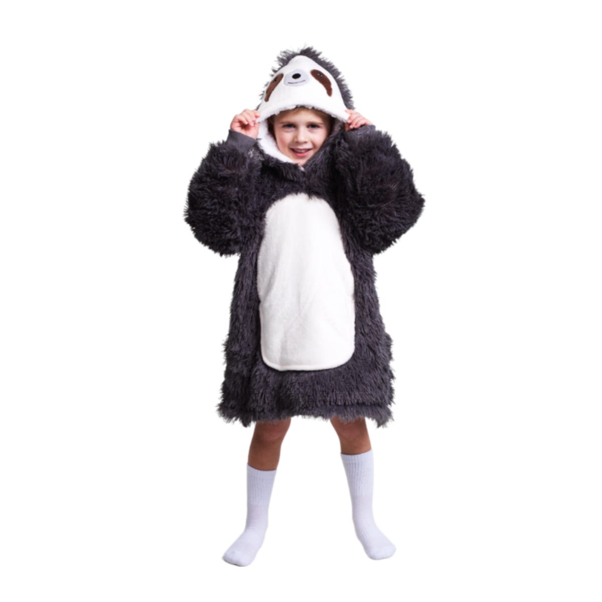 Noxxiez Hoodiedeken Sloth Small (3 tot 6 jaar)