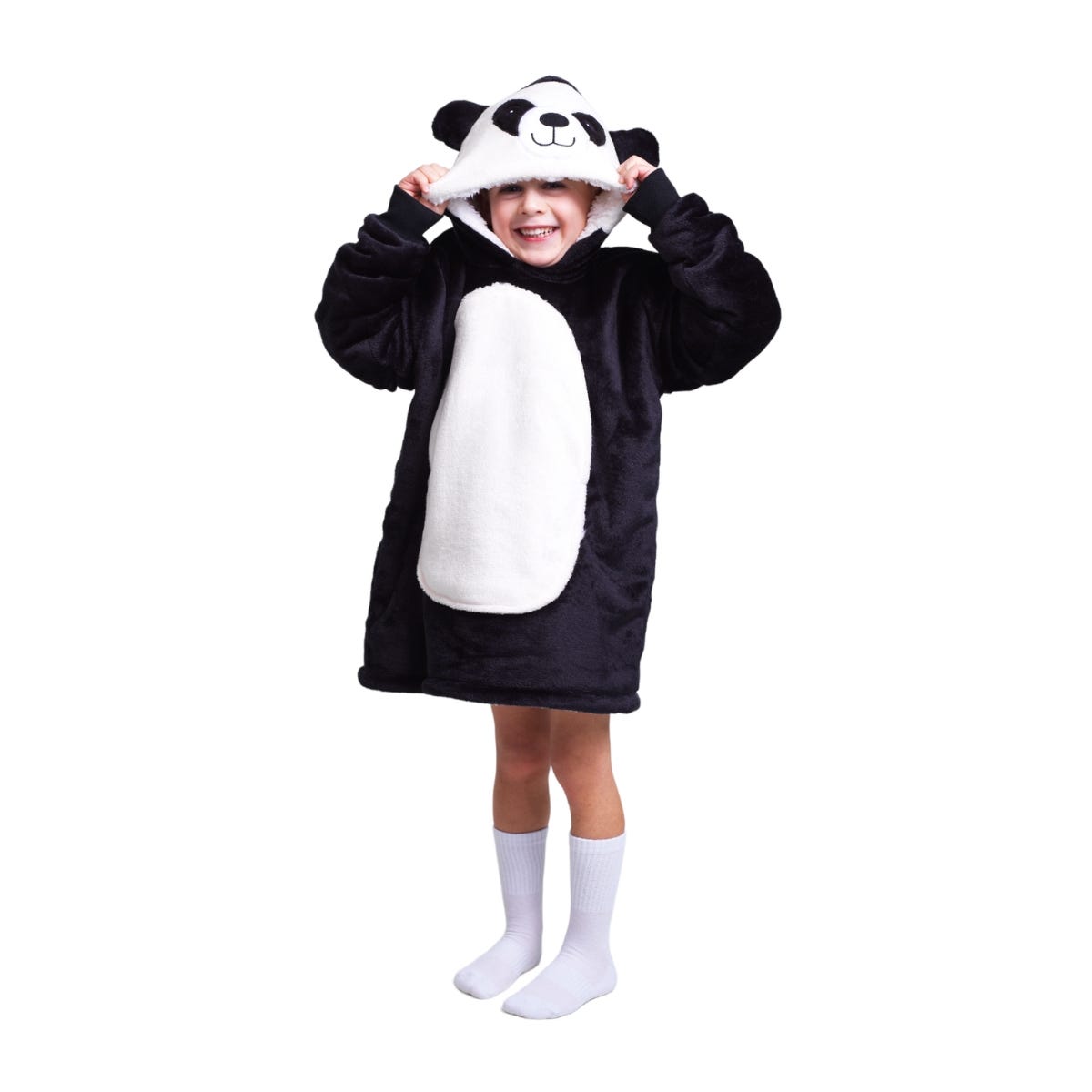 Noxxiez Hoodiedeken Panda Small (3 tot 6 jaar)