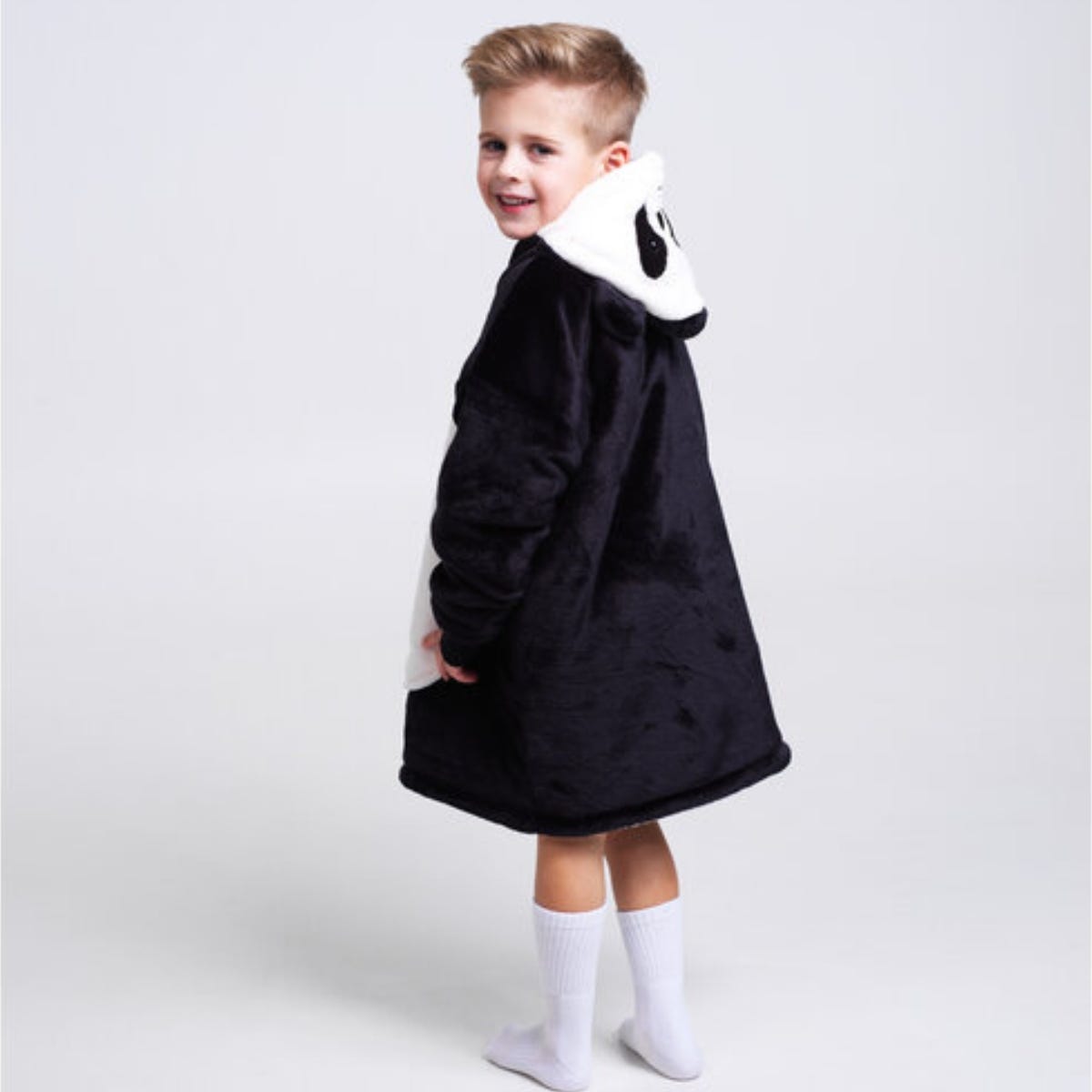 Noxxiez Hoodiedeken Panda Small (3 tot 6 jaar)