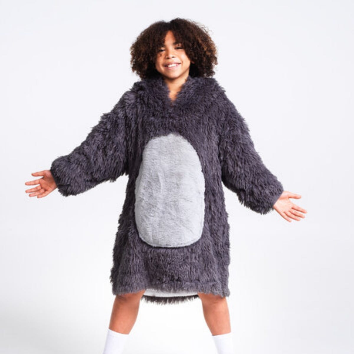Noxxiez Hoodiedeken Sloth Medium (grote kinderen tot 160 cm)