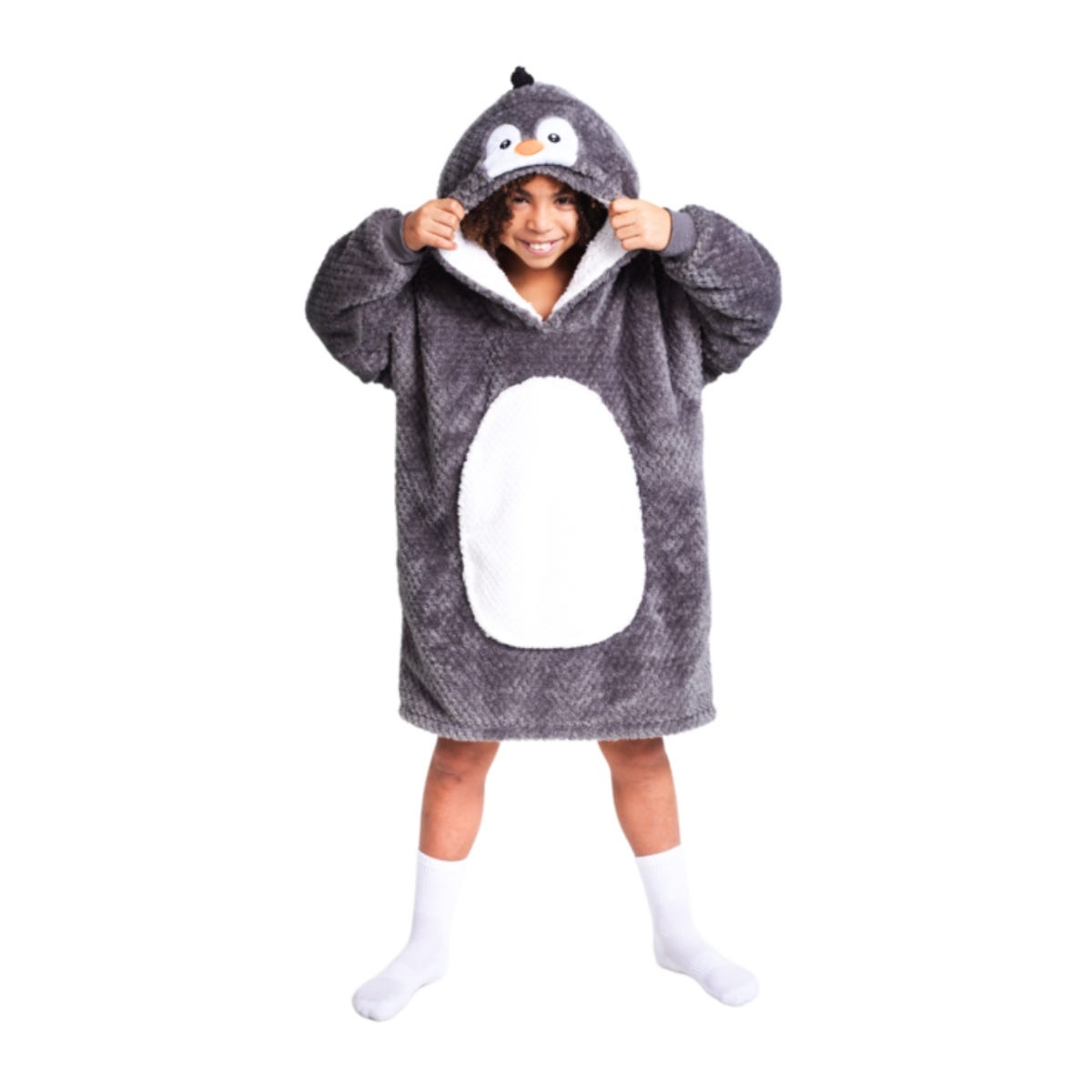 Noxxiez Hoodiedeken Penguin Medium (grote kinderen tot 160 cm)