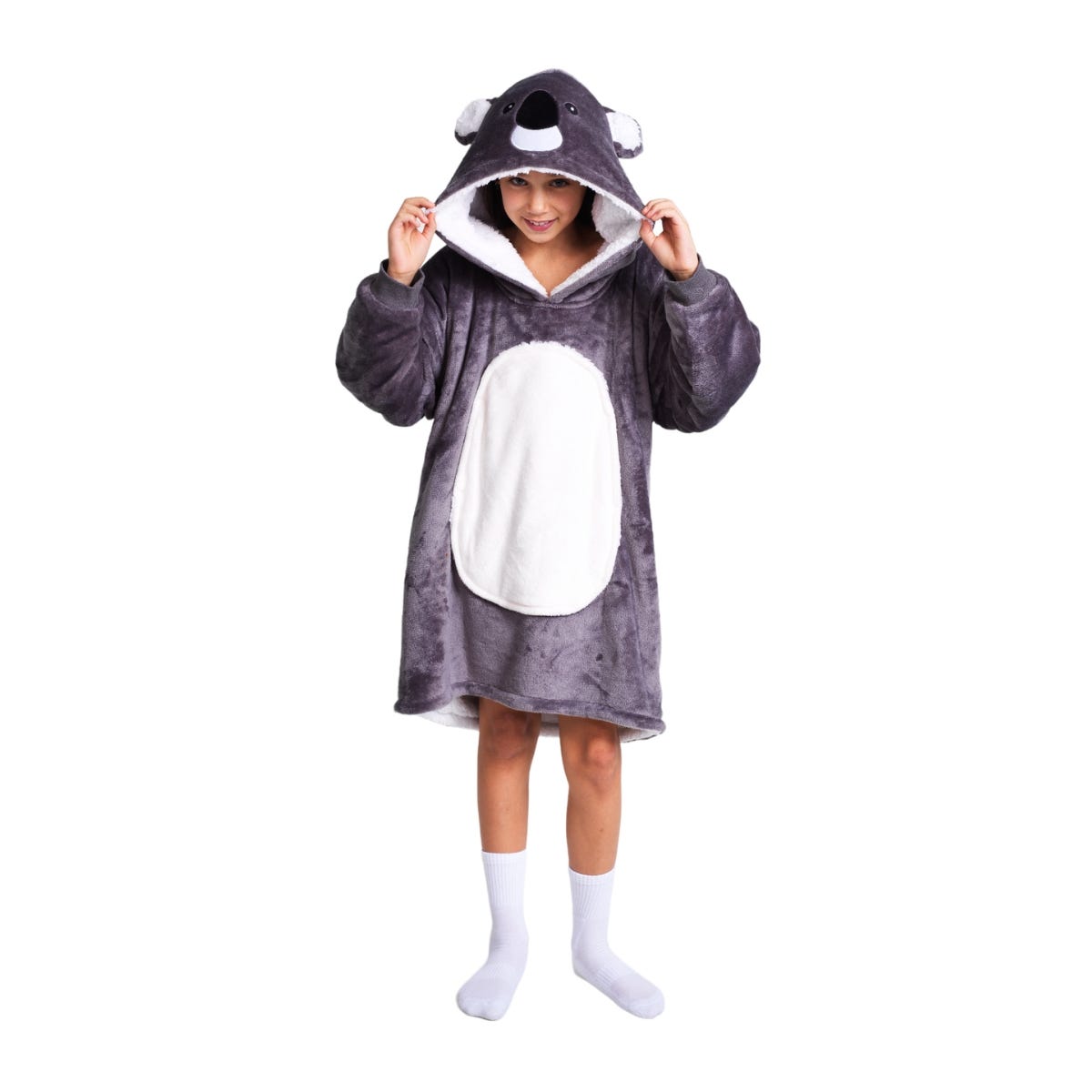 Noxxiez Hoodiedeken Koala Medium (grote kinderen tot 160 cm)