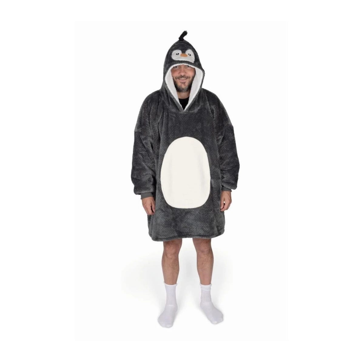 Noxxiez Hoodiedeken Penguin Extra Large (volwassen en tieners)