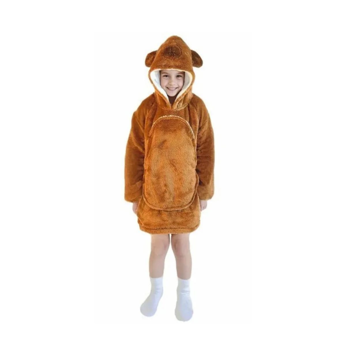 Noxxiez Hoodiedeken Capybara Small (3 tot 6 jaar)
