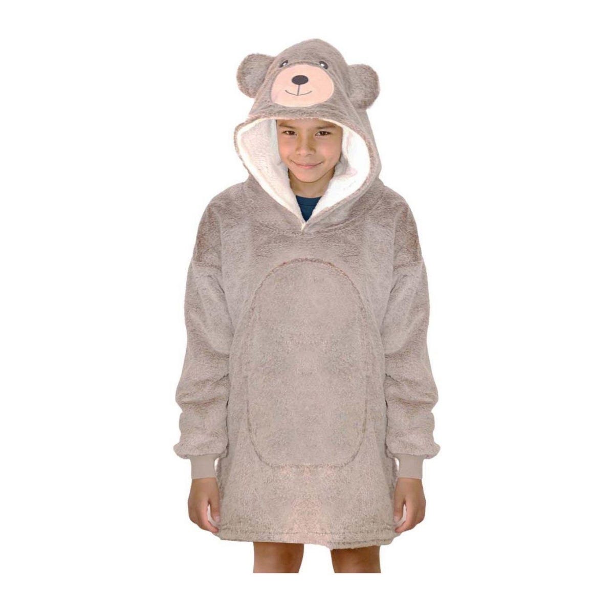 Noxxiez Hoodiedeken Bear Medium (grote kinderen tot 160 cm)