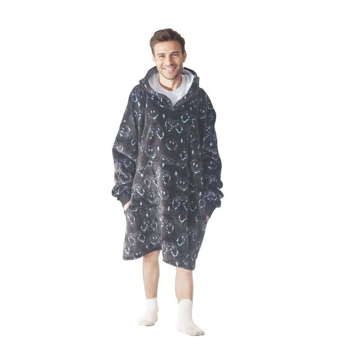 Noxxiez Hoodiedeken Game Print Extra Large (volwassen en tieners)