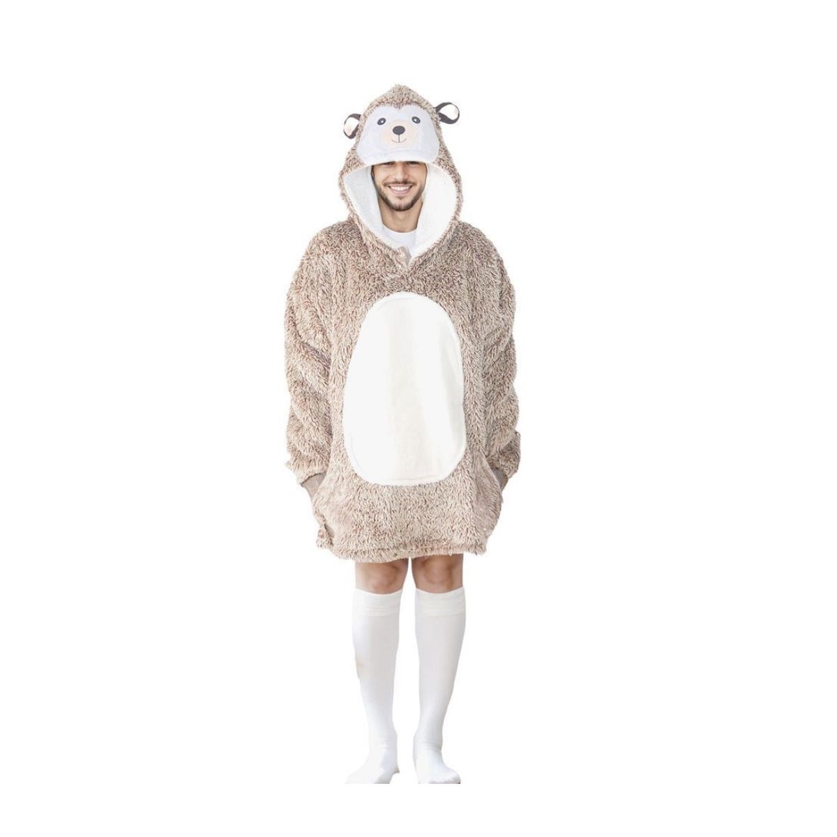 Noxxiez Hoodiedeken Hedgehog Extra Large (volwassen en tieners)