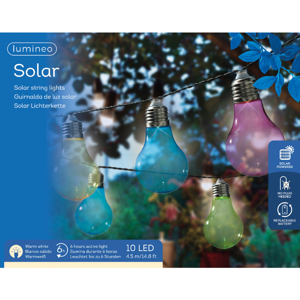 Lumineo Solar lichtsnoer multi 4.5 m