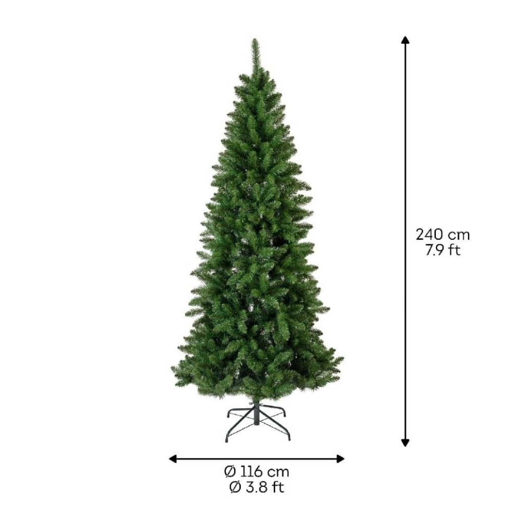 Everlands Kunstkerstboom Lodge Slim 240 x 116 cm