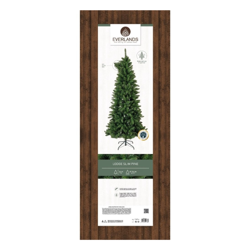 Everlands Kunstkerstboom Lodge Slim 240 x 116 cm