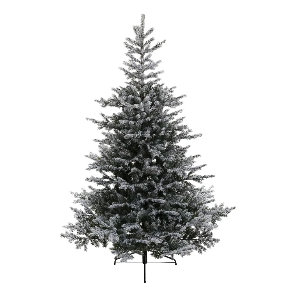 Everlands kunstkerstboom Grandis fir groen sneeuw 180 x 132 cm