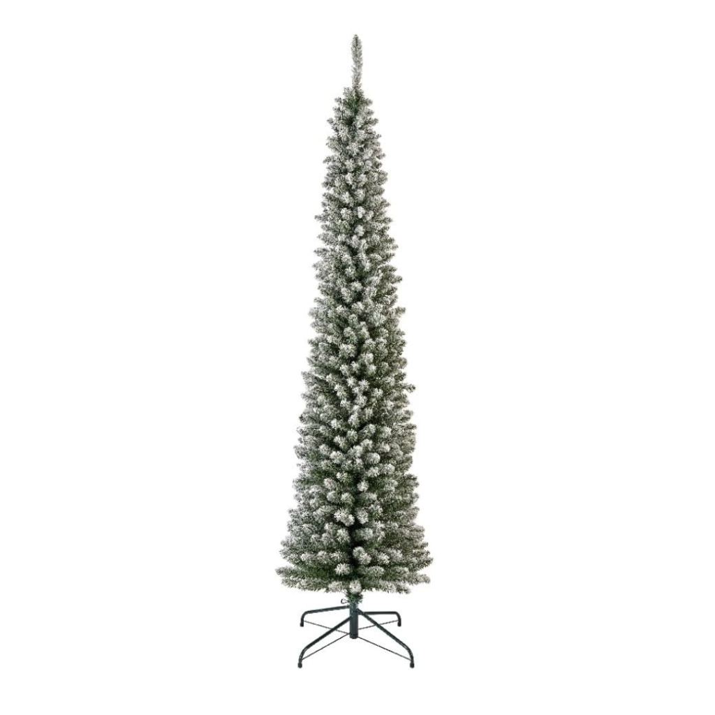 Everlands kunstkerstboom Pencil pine sneeuw 240 x 70 cm